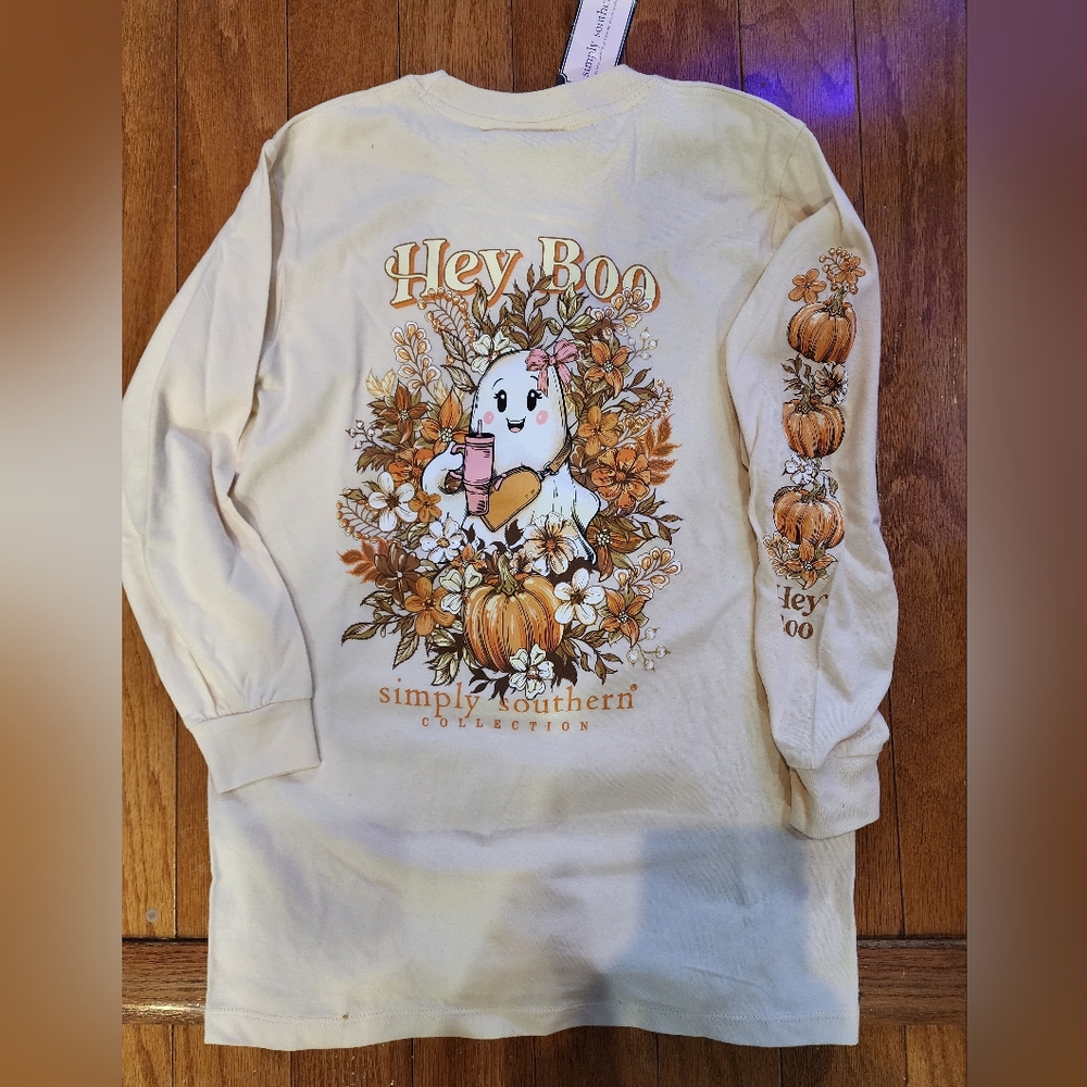 Youth Simply Southern Long Sleeve Hey Boo Tee